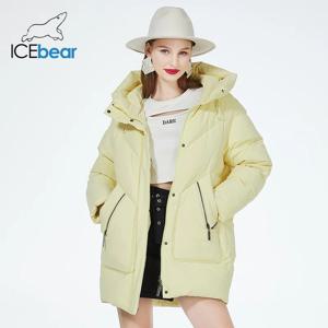 ICEbear 2023 신사복 겨울 퍼퍼 재킷 중간 길이 캐주얼 후드 방풍 코튼 코트 브랜드 의류 GWD3922I