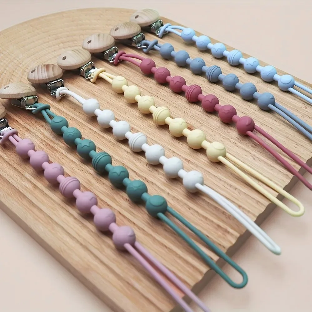 귀여운 아기 젖꼭지 클립 식품 학년 실리콘 팔찌 Teether 체인 Anti-lost 고온 방지 젖꼭지 체인 아기 장난감