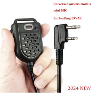 미니 HYT 워키 토키 PTT LED 숄더 스피커 마이크 마이크 KENWOOD TK-3107 BAOFENG BF-888s UV-5R GT-3TP 양방향 라디오