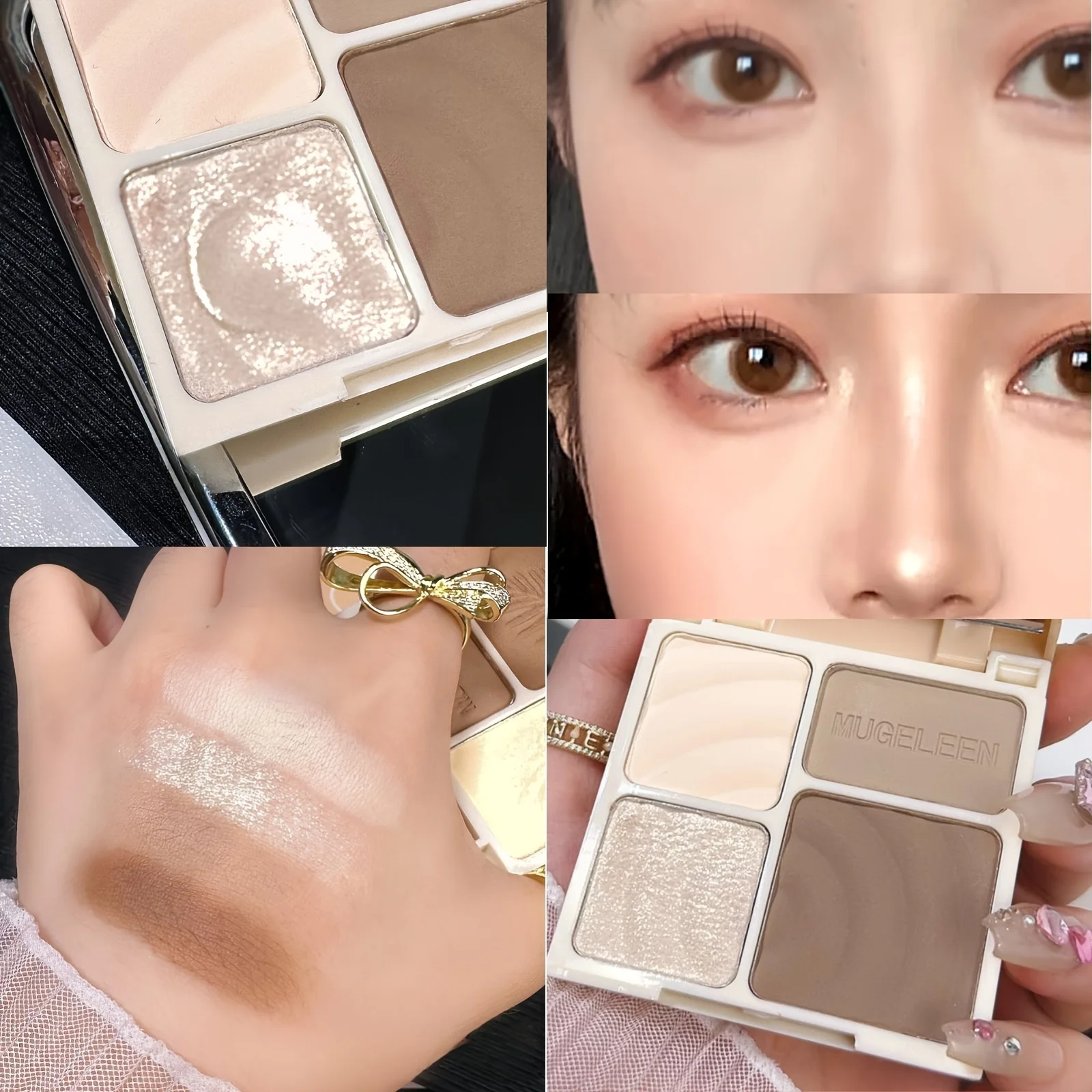 페이셜 하이라이터 메이크업 팔레트, 페이스 매트 섀도우, 지속되는 글로우 브라이트닝, 컨투어 쉬머 파우더 화장품