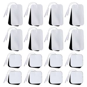 TENS 장치 교체 패드 자체 접착 라텍스 프리 프리미엄 재사용 가능한 전극 패드 2mm 핀 커넥터 사용 리드 와이어 패치