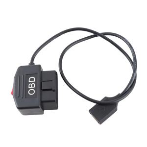 대시캠 미러 카플레이 모니터용 하드 와이어 키트, 벅 라인 OBD-USB 어댑터 케이블, DVR 충전기, 24 시간 주차 모니터