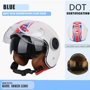 DOT 인증 빈티지 오픈 헬멧 오토바이 오픈 페이스 헬멧 레트로 3/4 헬멧 크루즈 Casco Casque Moto Men Women
