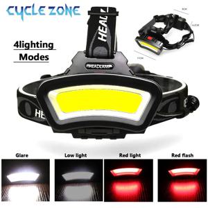 COB 헤드램프 광범위 조명 헌팅용 헤드라이트 초강력 낚시 캠핑 랜턴 헤드라이트 충전식 램프