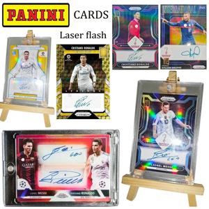 Panini 소장 카드 레이저 플래시 DIY 메시 크리스티아누 호날두 Kylian Mbappe 데이비드 베컴 카드 벽돌 휴일 선물 1.5mm 두께