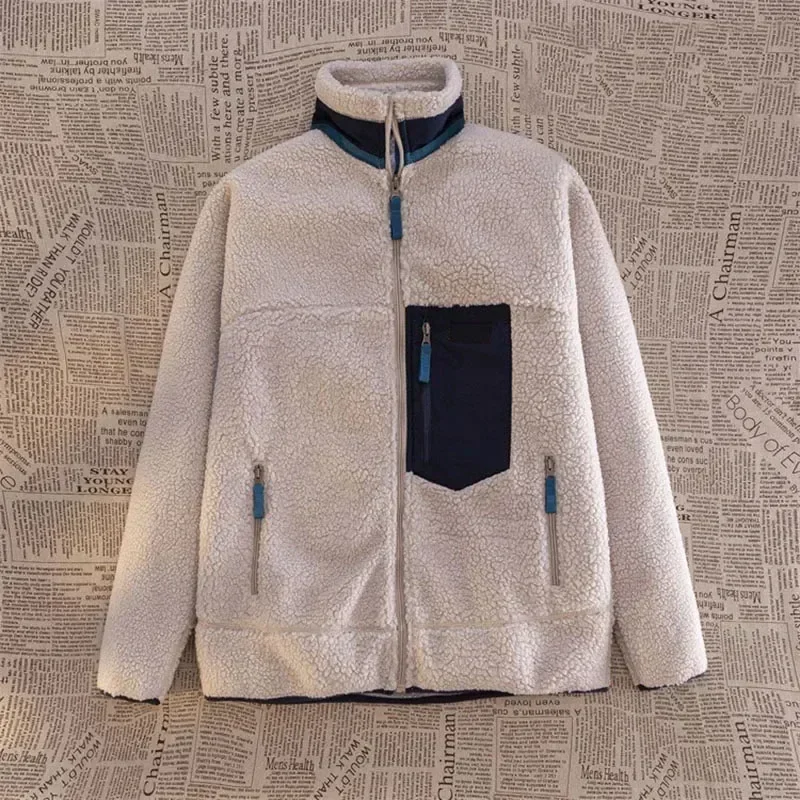 패션 캐주얼 여성 자켓 두꺼운 따뜻한 루즈 코트 남성 여성 양털 코트 편안한 streetwear 야외 가을 겨울