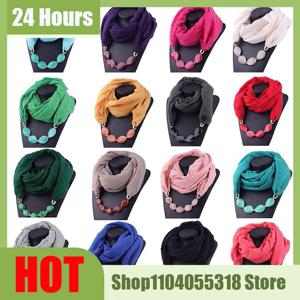 여성 코튼 린넨 목걸이 펜던트 스카프 민족 스타일 소프트 목걸이 스카프 패션 디자이너 스카프 민족 보석 목걸이 스카프