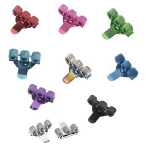 e8be 3pcs 박사 간호사 유니폼을위한 포켓 클립이있는 금속 펜 홀더 조절 가능한 스프링 링이있는 3 홀 연필 홀더