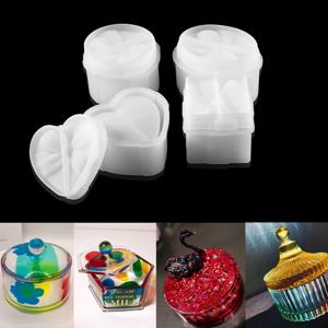 원형 줄무늬 보관함, 몰드 크리스탈 에폭시 송진 몰드 제작 공예 송진 금형, DIY 보석 제작 도구, 1 개