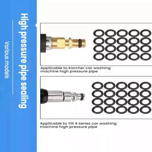 Karcher/Yili 고압 세척기 호스 플러그 및 1/4 퀵 커넥트 암 O 고무 링용 10개/20개 고무 O 링 씰 가스켓