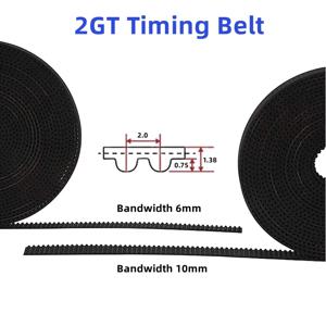 5/10/50M GT2-6/10mm 오픈 타이밍 벨트 2GT 아라미드 섬유 고무/PU 스틸 코어 Gt2 벨트 절단 길이 3D 프린터 도매