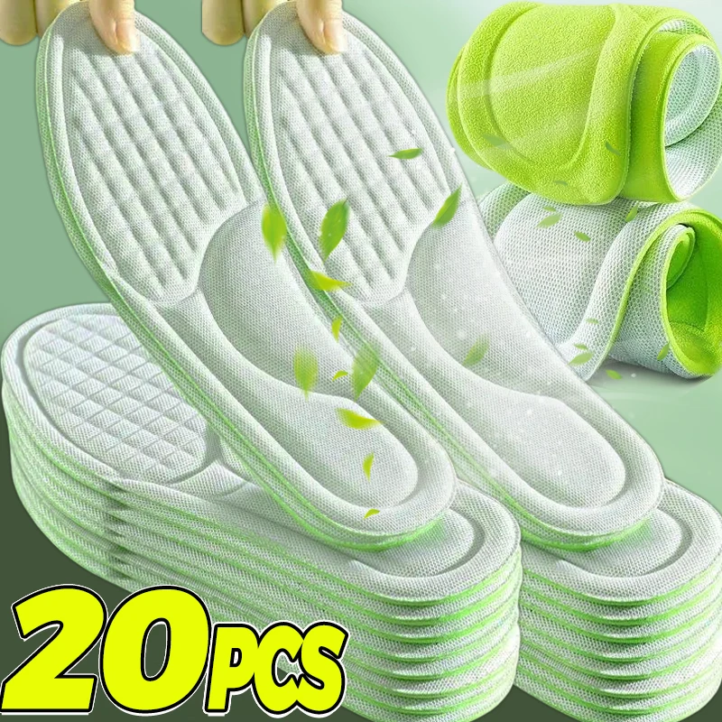 2/20PCS 소프트 메모리 폼 정형 안창 탈취 깔창 신발 스포츠는 통기성 항균 신발 액세서리를 흡수합니다