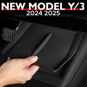 테슬라 모델 Y 출시 2025 모델 3 2024 하이랜드 무선 충전 실리콘 패드 커버 센터 컨트롤 하단 매트