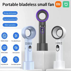 Xiaomi Bladeless 팬 지능형 디지털 디스플레이 고속 Bladeless 휴대용 USB 충전 높은 풍력 데스크탑 2025 New ﻿