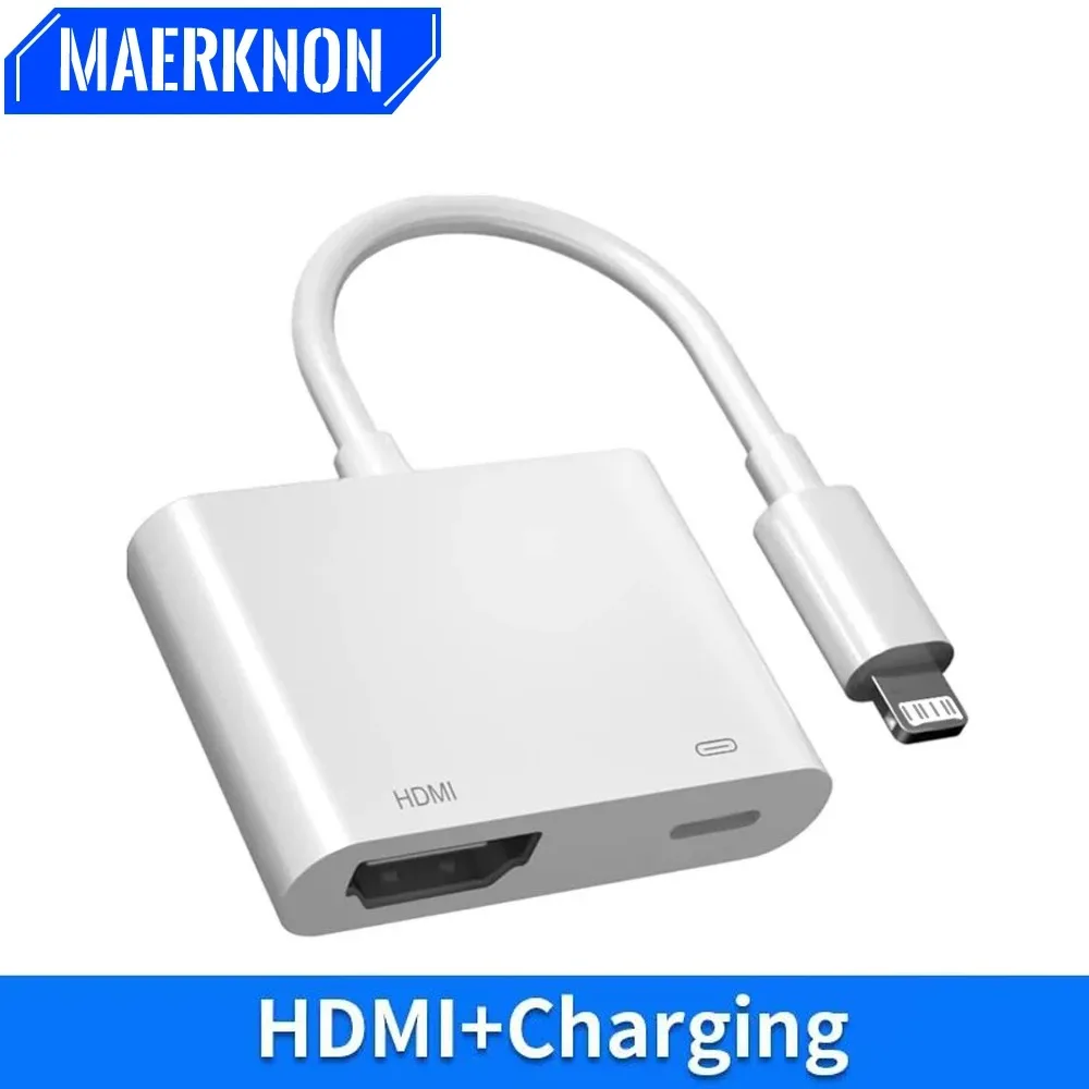 1080P HD HDMI 호환 프로젝션 케이블 어댑터 라이트닝-HDMI 호환 변환기 어댑터용 오디오 동기화 화면 커넥터