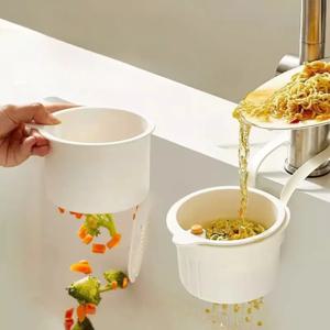 새로운 싱크대 배수구 바구니 설거지 스펀지 걸이식 수납 랙 필터 다기능 건식 및 습식 분리 욕실 액세서리