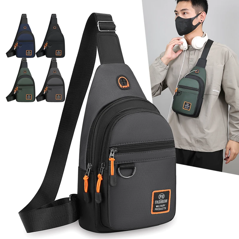 가슴 가방 남자 한 어깨 Crossbody 가방 대용량 야외 스포츠 레저 패션 작은 어깨 가방 배낭 남자