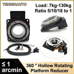 360도 CNC 전기 로터리 테이블 스테퍼 서보 헤비 듀티 중공 회전 플랫폼 원형 커팅 컴파스 60-280mm