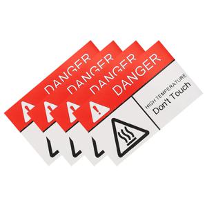 2pcs 고온 경고 표시 화상 스티커주의 뜨거운 열 라벨 위험 표면 안전 라벨 산업용 주방