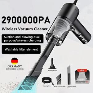신제품 120w 2990000PA 차량용 무선 진공 청소기 초강력 3 in 1 습식 건식 겸용 휴대용 핸드헬드 진공 청소기