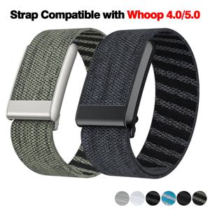 Whoop Band 4.0/5.0 스트랩과 호환되는 나일론 스포츠 밴드 범퍼 케이스가 있는 남성 여성, 통기성 나일론 조절 가능 방수