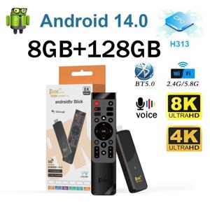TV98 ATV X9 스마트 TV 스틱 안드로이드14 올위너 H313 OTA 8GB 128GB 8K 4K 미디어 플레이어 지원 4G 5G Wifi6 HDR10 음성 리모컨 iptv