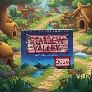 2026년 달력 - 스타듀 밸리 팬이 만든 벽걸이 달력 PRE 12개월 달력 2026년 플래너 재미있는 가족 플래너