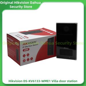 Hikvision DS-KV6133-WME1 WIFI IP 빌라 도어 스테이션 비디오 인터콤 도어폰 초인종 IP65 Hik-Connect DS-KABV6133-RS 레인 커버