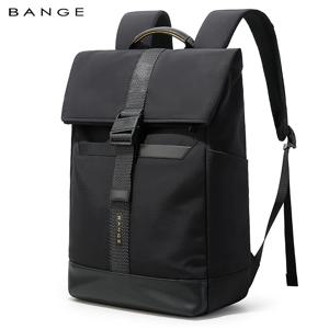 BANGE 소프트 대형 15.6인치 노트북 확장형 백팩 경량 방수 남성 캐주얼 여행 백팩 학교 가방 버클 포함