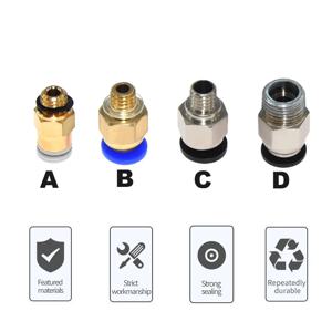 3D 프린터 부품 공압 피팅, PC4-M6 다양한 유형, 4mm PTFE 튜브 커넥터 커플러 PC4 3D 프린터 액세서리