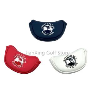 작은 나무 패턴 골프 퍼터 커버, PU 가죽 골프 미드 말렛 퍼터 클럽 헤드 커버, 마그네틱 클로저 포함, 1 개