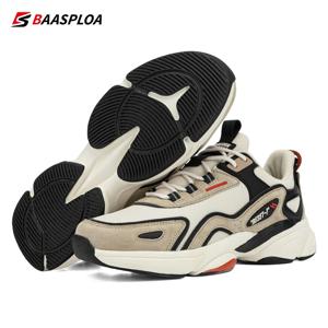 Baasploa 남성용 경량 운동화 새로운 남성 디자이너 가죽 캐주얼 스니커즈 레이스 업 남성 야외 스포츠 신발 테니스