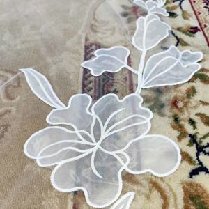 우아한 꽃 레이스 웨딩 베일, 빗이 달린 신부 베일, 신부 웨딩 액세서리용 화이트 아이보리 베일, 3 미터 1 층