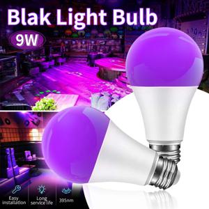 LED 조명 전구 9W 블랙라이트 E27 Led 전구 UV 레벨 395nm 자외선 파티 바디 페인트 디스코 파티 바에 대한 형광 Led 조명