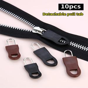 8/10pcs 교체 지퍼 헤드 도구가 필요없는 이동식 지퍼 풀러 수하물 Schoolbag 끝 맞는 로프 태그 의류 ZipFixerBroken