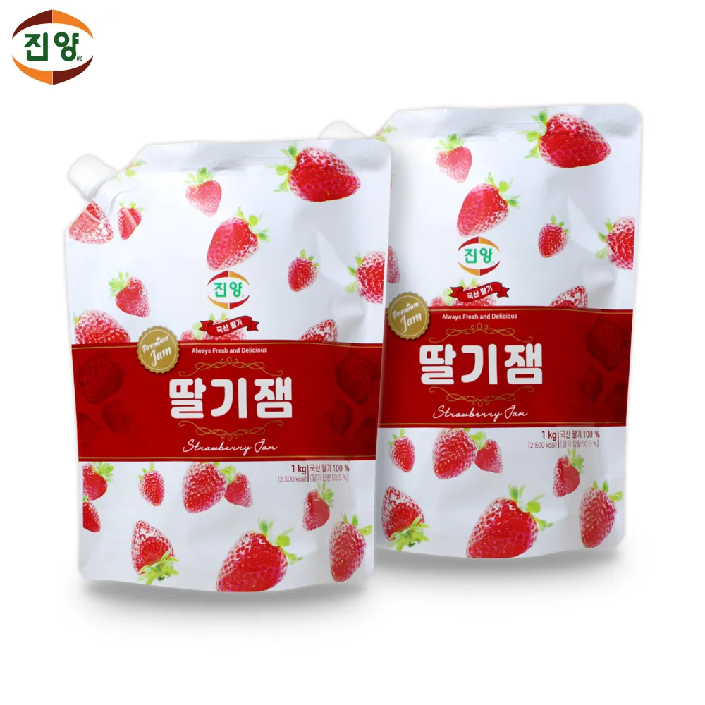 진양 딸기잼 파우치 1kg×2개