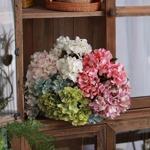 실크 인공 꽃 뜨거운 판매 수국 결혼식 신부 꽃다발 축제 홈 정원 아치 축제 Diy 선물 상자 장식