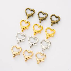 10pcs 22x26mmHeart 랍스터 걸쇠 후크 DIY 키 체인 쥬얼리 열쇠 고리 공예 만들기 용품 액세서리 결과 재료