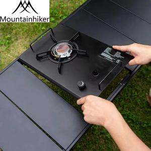 MOUNTAINHIKER 접이식 캠핑 IGT 테이블 목재 경량 캠프 바베큐 그릴 테이블 이동식 야외 피크닉 낚시 캠핑 테이블