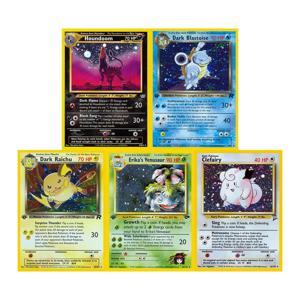 홀로그램 PKM 컬렉션 카드 PTCG 프록시 카드 블루 코어 종이 카드 키즈 PKM Dark Raichu/Dragonite/Umbreon/Suicunc