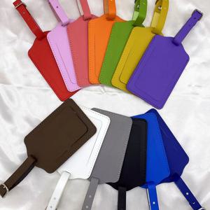 여성 남성 수하물 태그 PU 가죽 여행 액세서리 가방 ID 주소 이름 홀더 수하물 탑승 태그 휴대용 라벨