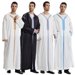 모로코 Djellaba 남성 이슬람 Eid 후드 아바야 주바 토브, 긴 원피스 두바이 사우디 카프탄 이슬람 의류, 아랍어 로브 아바야스 카프탄
