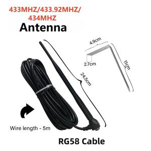 가전제품 게이트, 차고 문 외부 안테나용. 433.92MHZ 차고 원격 433mhz 신호 안테나용