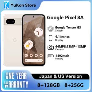 Google Pixel 8a 글로벌 버전 AI 스마트폰 Google Tensor G3 64 MP 쿼드 PD 와이드 카메라 120Hz OLED 디스플레이 4492mAh 배터리