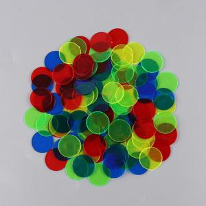100Pcs 몬테소리 학습 교육 수학 장난감 학습 자원 컬러 플라스틱 동전 빙고 칩 어린이 어린이 교실 용품