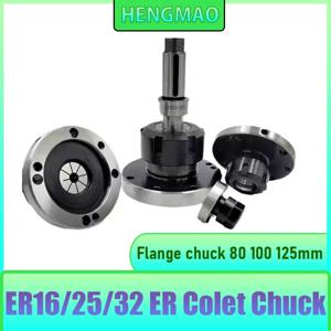 ER16 ER50 ER25 ER32 125 ER40 척 100mm 80mm 미니 플랜지 4 축 카트리지 콜렛 고정 장치 척 CNC 밀링 선반 도구