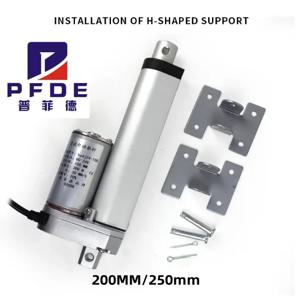 200mm 250mm 전기 선형 액추에이터 12V/24V DC 모터 스트로크 선형 모터 컨트롤러 100/200/300/500/750/800/900/1100/1300/1500N