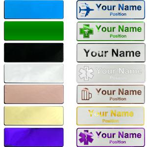 핀 클립이 있는 스테인레스 스틸 맞춤형 이름표 - 새겨진 개인 작업 배지 비즈니스 식별 금속 ID 이름 플레이트