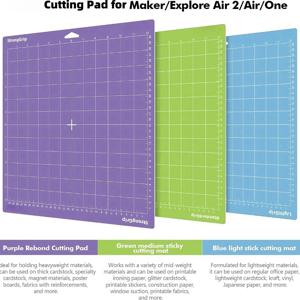 Cricut Explore3/ Maker 3용 12*12인치 커팅 패드 1개 접착제 교체 - 강력하고 표준적이며 가벼운 커팅 패드