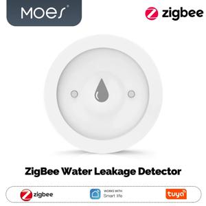 MOES Tuya ZigBee 3.0 스마트 누수 경보 감지기, 홍수 및 침수 센서, 실시간 경보, 스마트 라이프 앱 알림